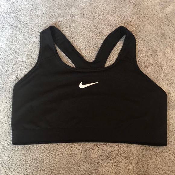 nike dri fit sports bra black